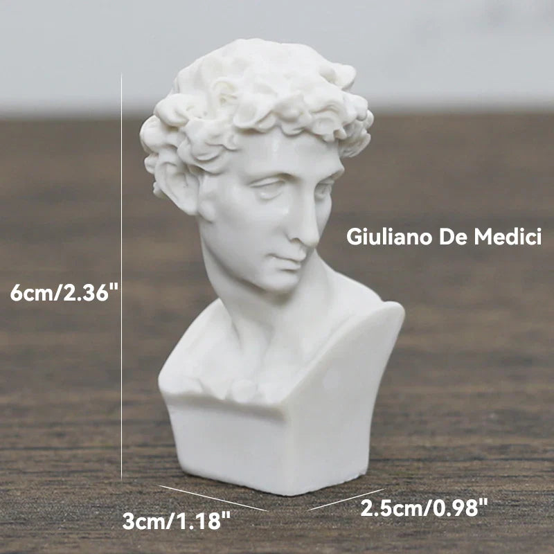 Griechische Mythologie Gott Göttin Held David Venus Mozart Büste Figurine Skulptur Statue Gips Skizze Übungsmodell Raumdekoration