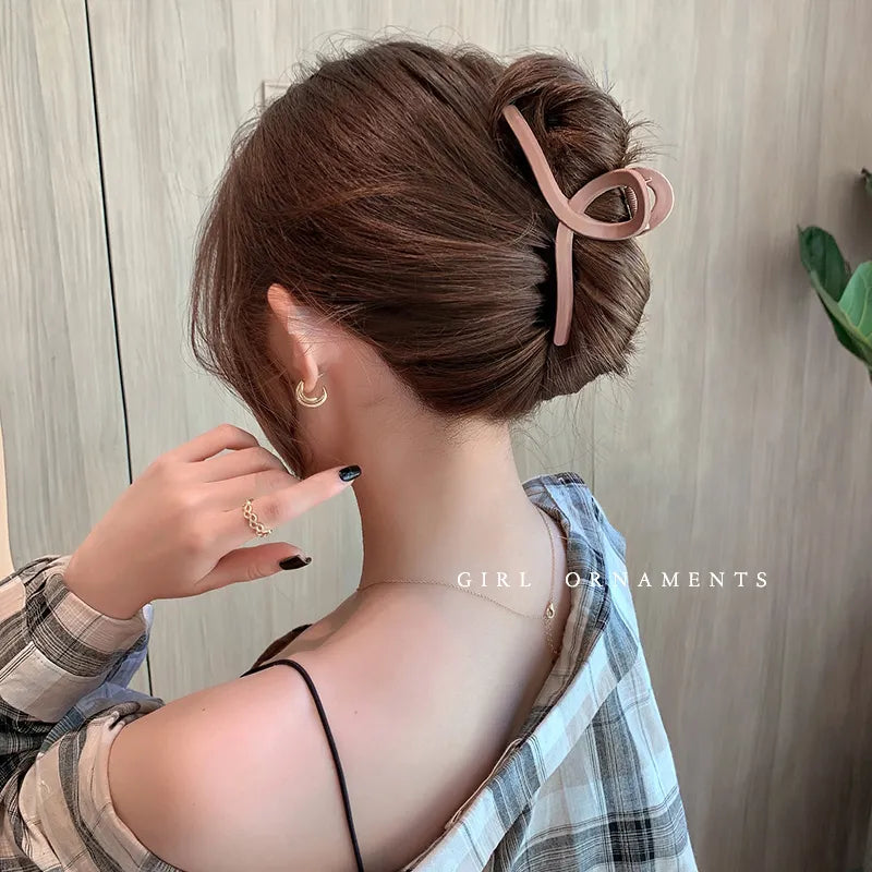 Kopfbedeckung Set Neue Damenmode Krallenclip Kaffee Schwarz Acryl Große Haarklammer Koreanisch Für Mädchen Clip Barrette Haarschmuck