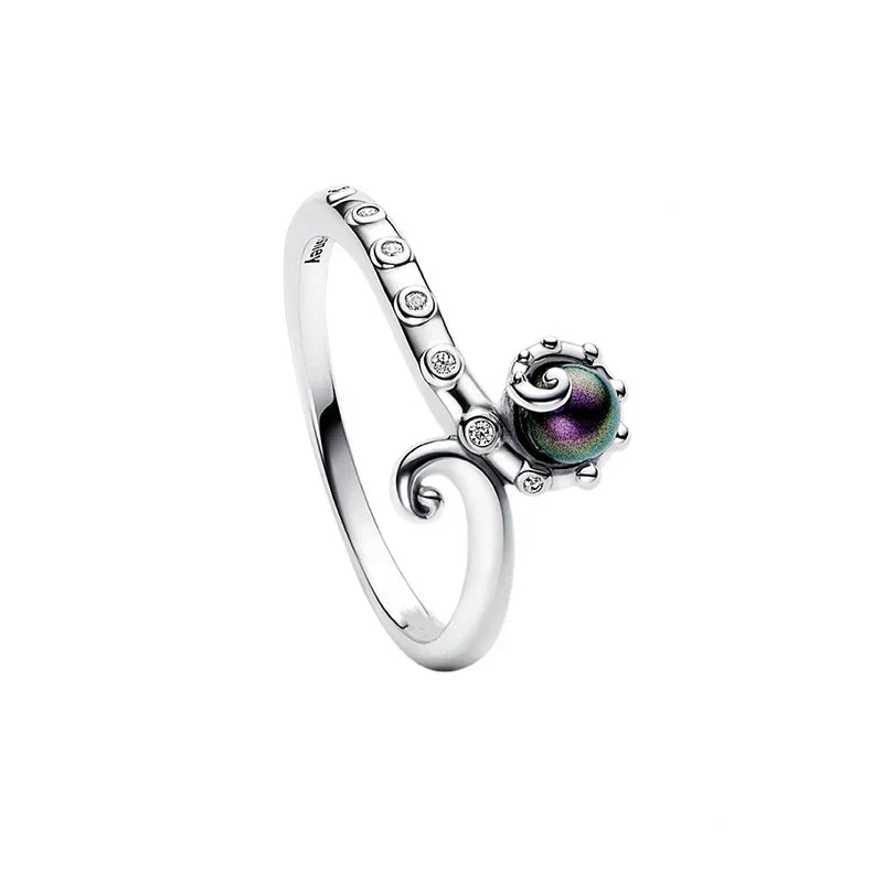 Himmels Sonne und Mond Charm Funkelnder Ring