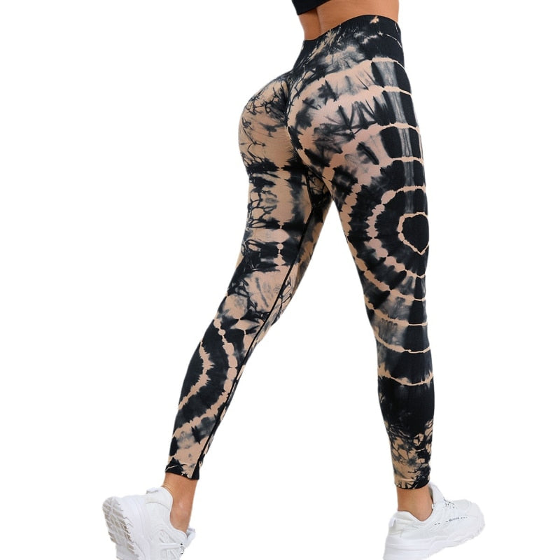 Frauen Druck Nahtlose Hose Leopard Hohe Taille Leggings Dünne Fitness Hose Push-Up Leggings Sporthose Gym Workout Leggings