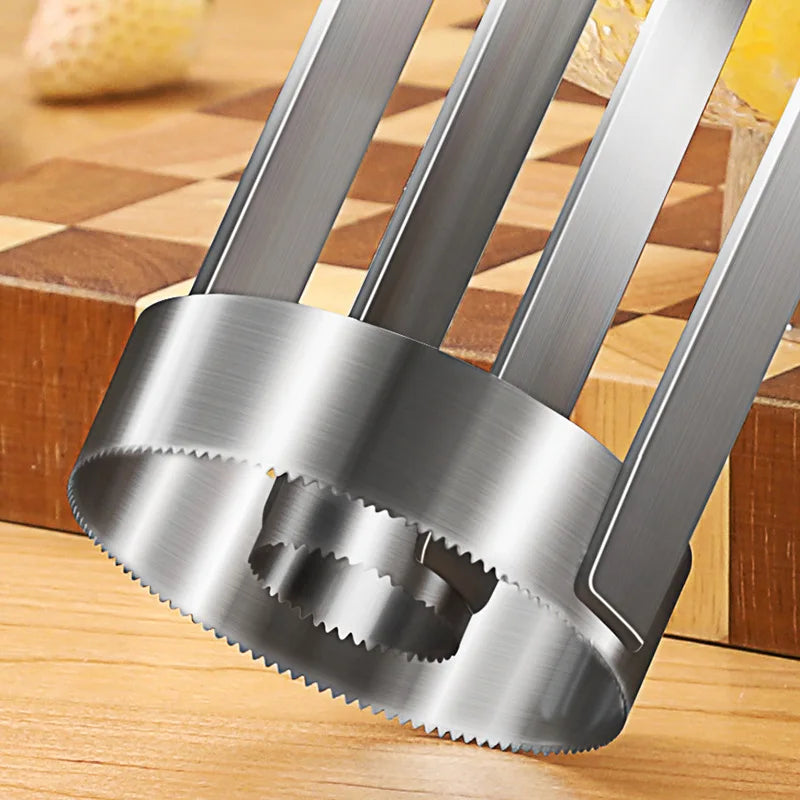 Edelstahl Ananas Fleischentferner und Kern-Schäler - Schnelles und einfaches Ananasmesser