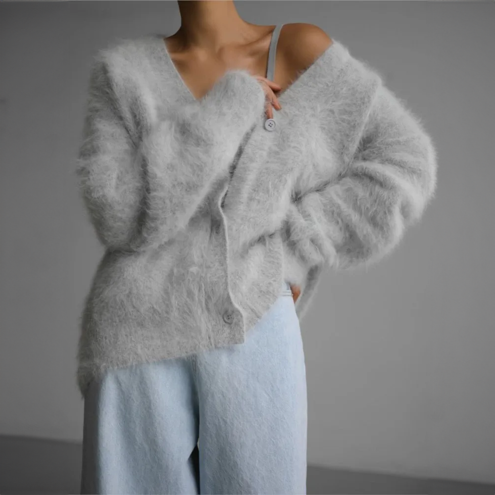 Bequeme Kaschmir-Weste mit Oversized-Schnitt