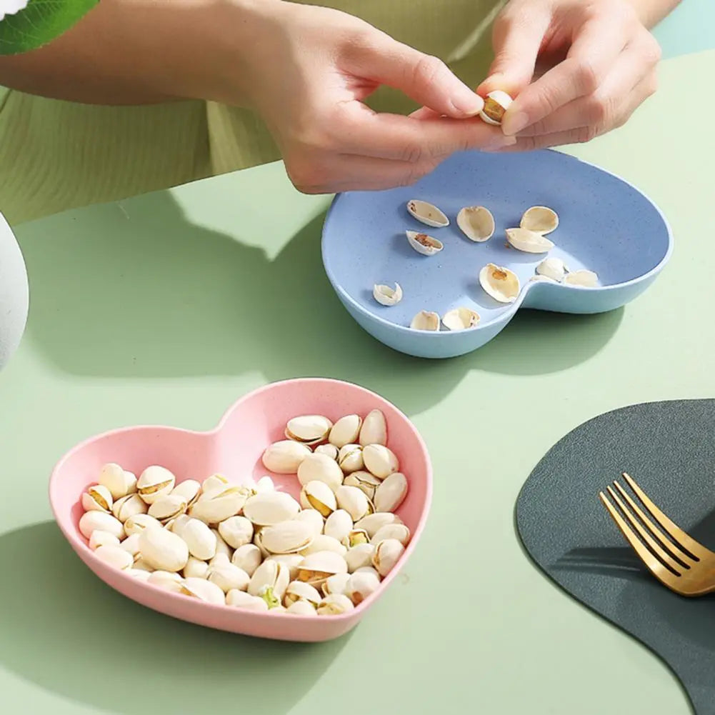 Herzförmige Snackteller Set