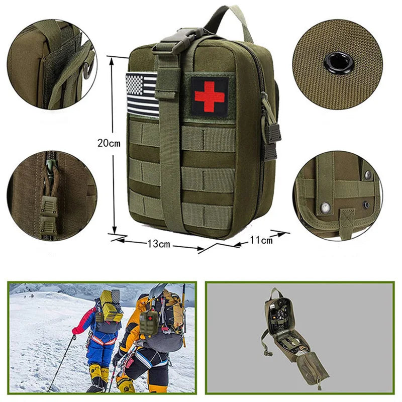 Survival Erste-Hilfe-Set Molle Tasche Outdoor-Ausrüstung Notfall-Kits Trauma-Tasche Für Camping Jagd Abenteuer Survival-Set