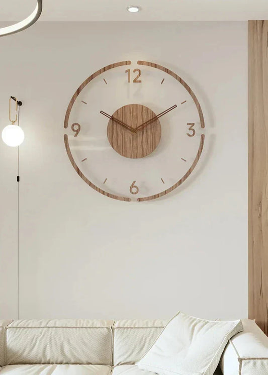 Sandsberg | Moderne Wanduhr aus Holz – Minimalistisches und elegantes Design für das Wohnzimmer