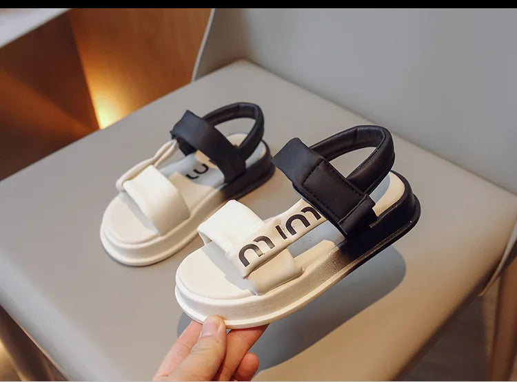 Mädchen Candy Farbe Sommer Sandalen Kleine Prinzessin Offene Zehen Strand Sandalen Baby Weiche Dicke Sohle Schuhe