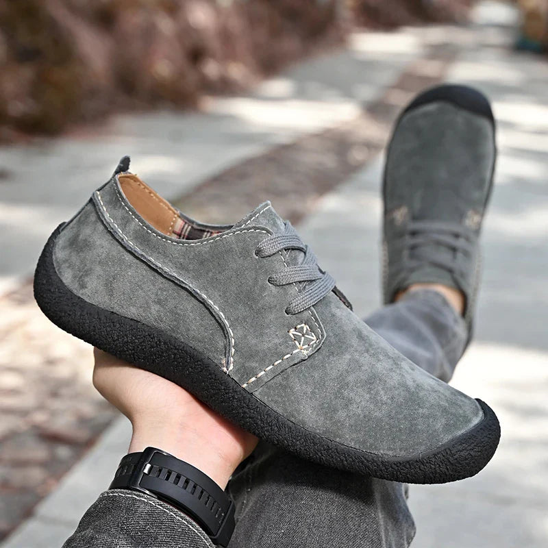 Herren Freizeitschuhe Sneakers Wildleder Leder Slipper Flache Fahrerschuhe