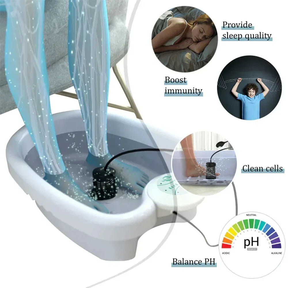 Mini Ionische Detox-Fußbadmaschine - Vibrations-Fußbad für Gesundheits- & Wellness-Therapie