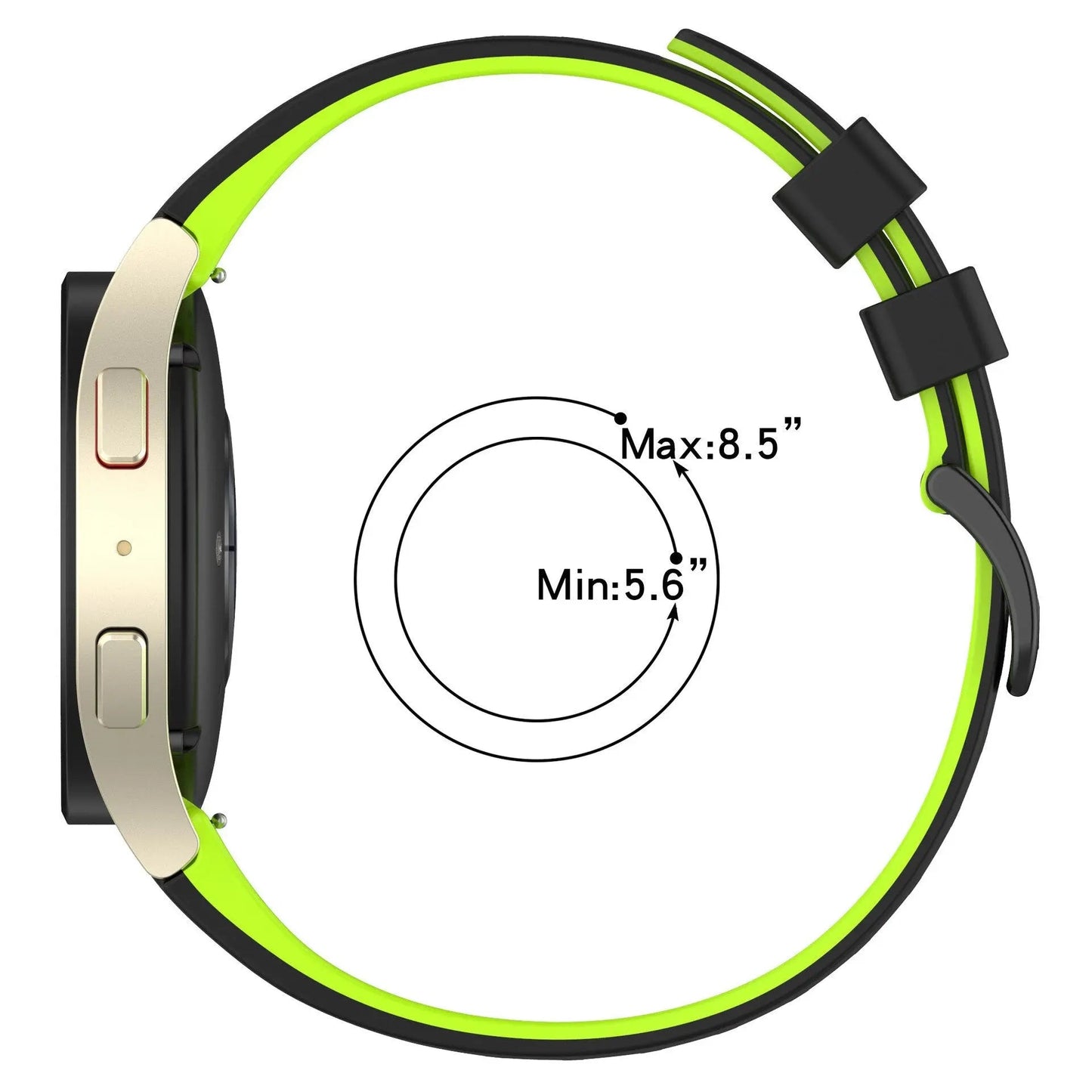 HydroFlex Pro wasserdichtes Silikon-Aktivarmband für Samsung Galaxy Watch 5 & 6