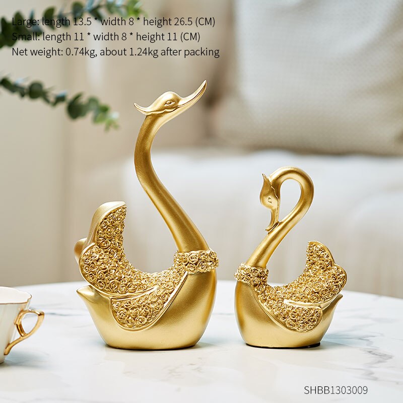 Goldene dekorative Tierstatue