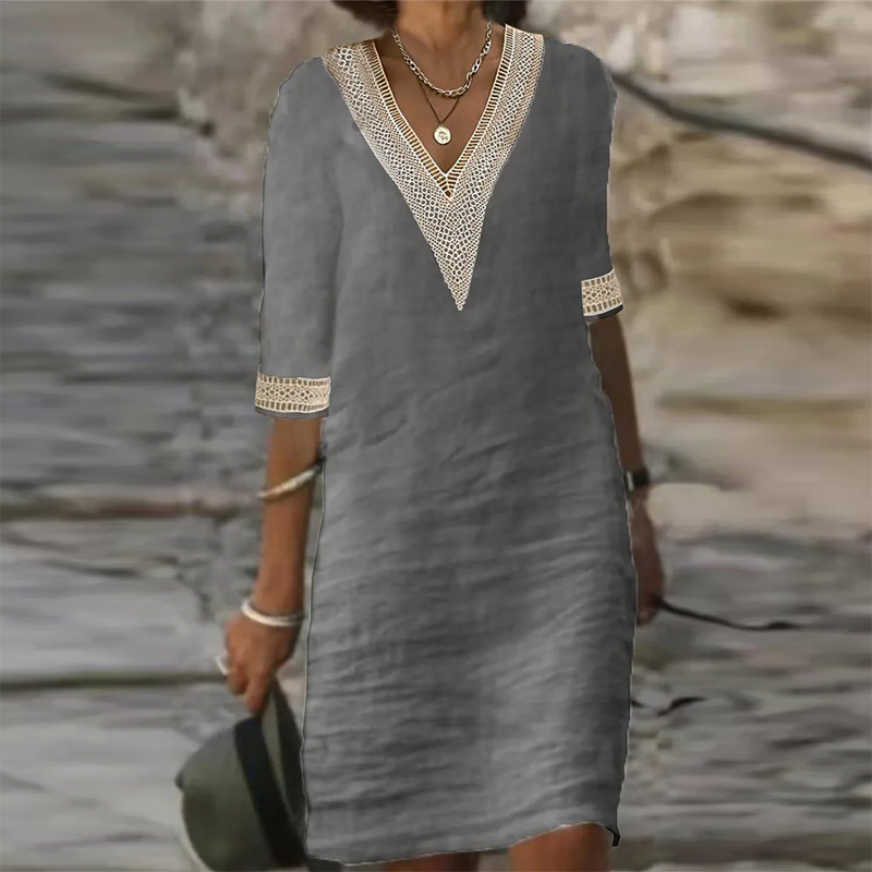 Elegantes Leinen Sommerkleid
