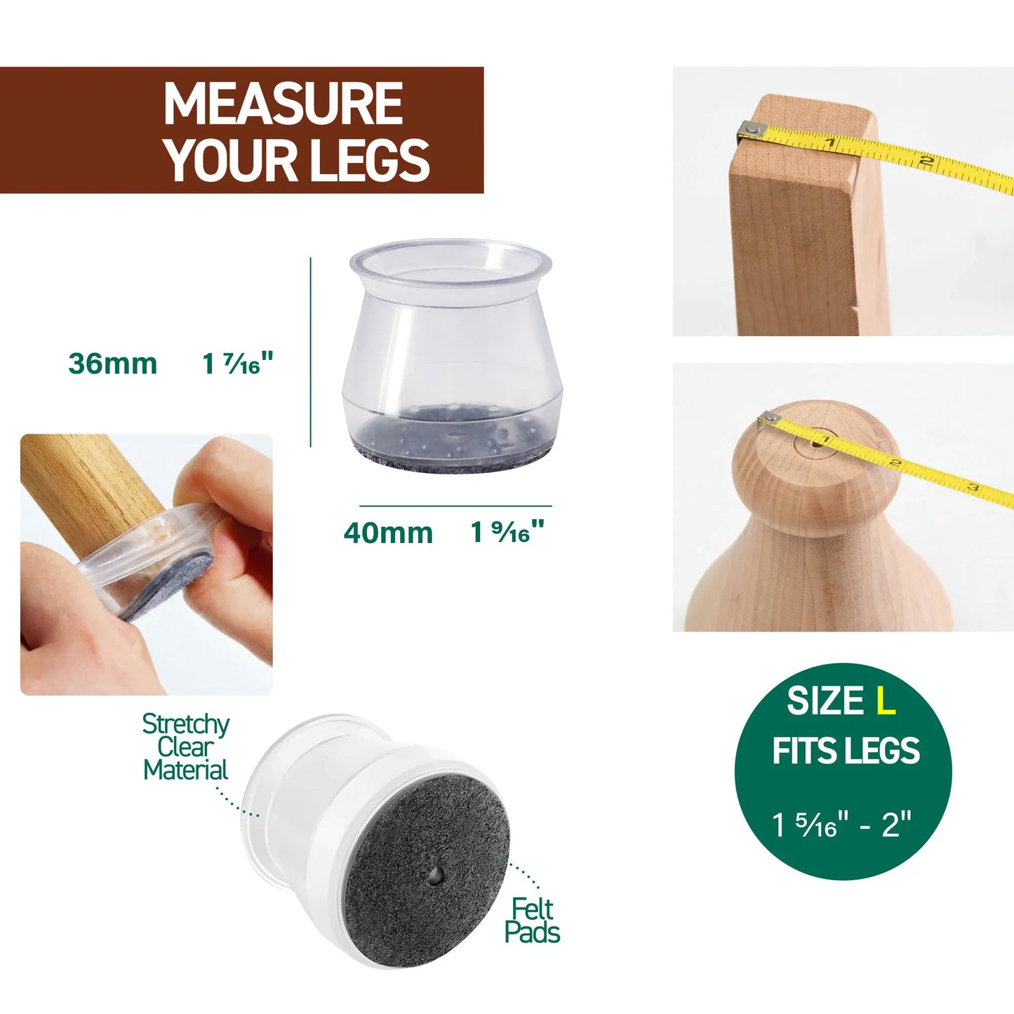 Sandsberg | Silikon Möbelstuhlbeinschutz