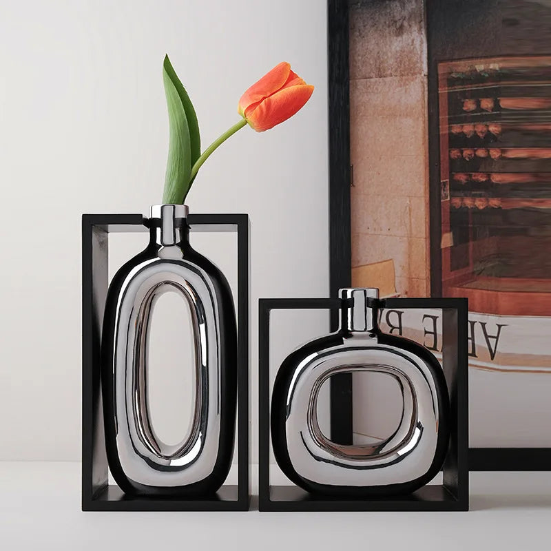 Silber Hohl Schnittvase