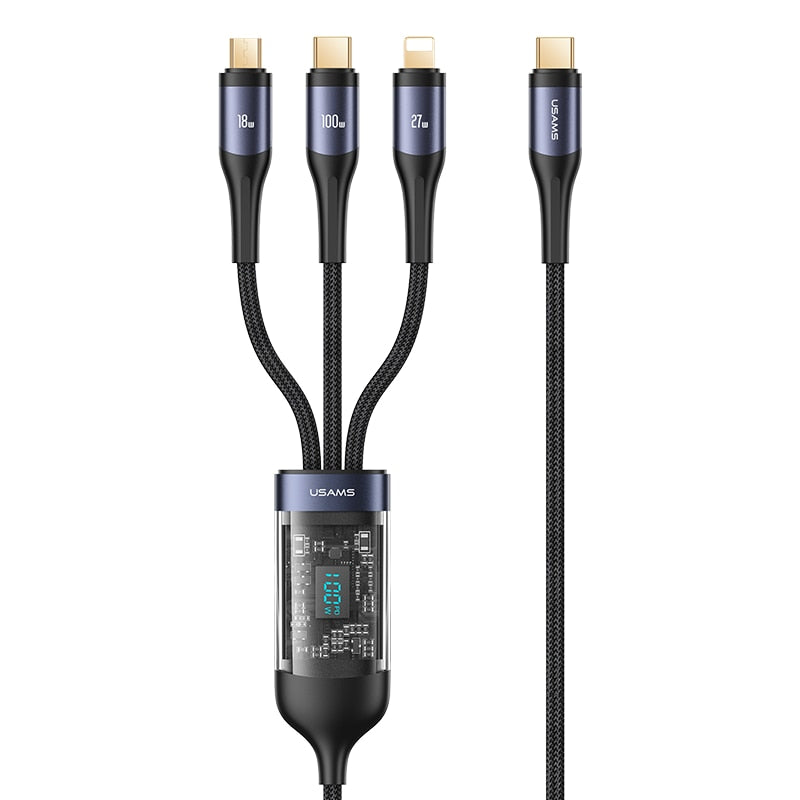 3in1 Digitalanzeige Schnellladung Universalkabel
