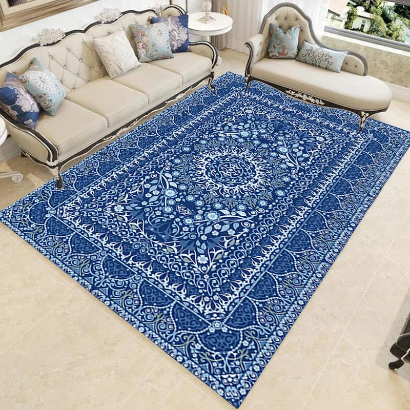 Nordic Schlafzimmer Dekor Teppiche rutschfest Waschbar Veranda Boden Matte Esszimmer Lounge Teppich Retro Ethnischen Stil Teppiche für Wohnzimmer
