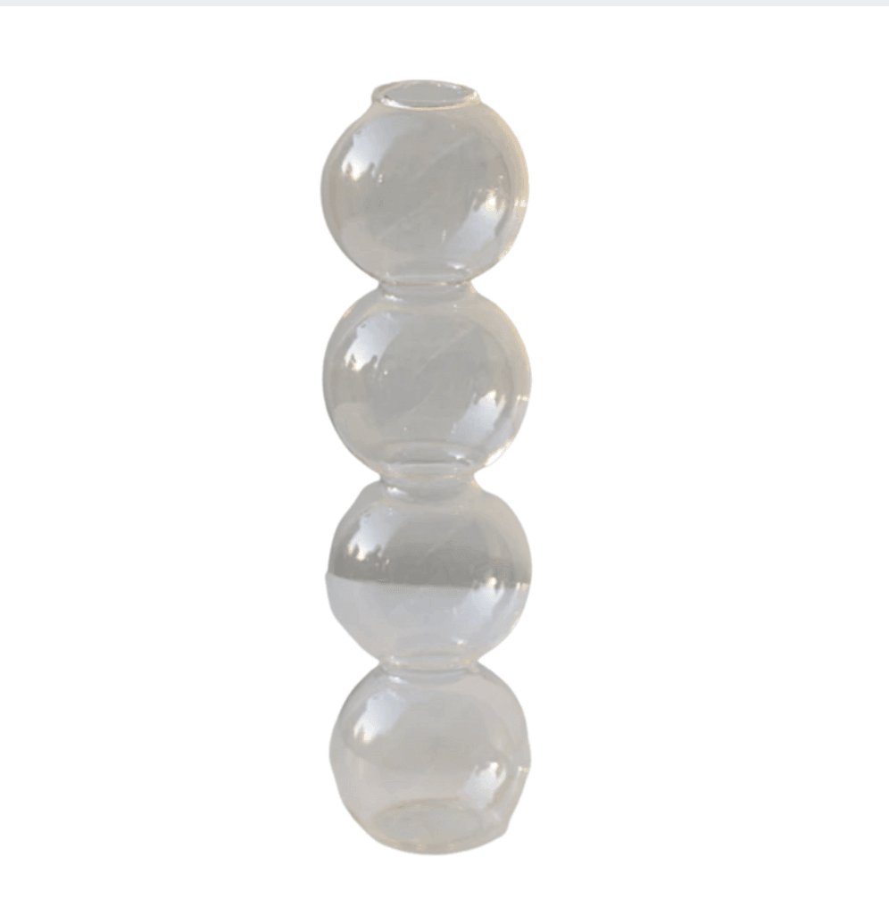 Moderne Blasenvase aus Kristallglas