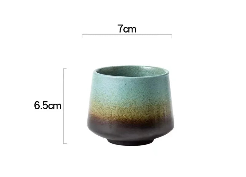 Keramische Kaffeetasse im kreativen Lattebecher Kaffeetasse Japanisch Vintage Frühstück Milchbecher 200ml