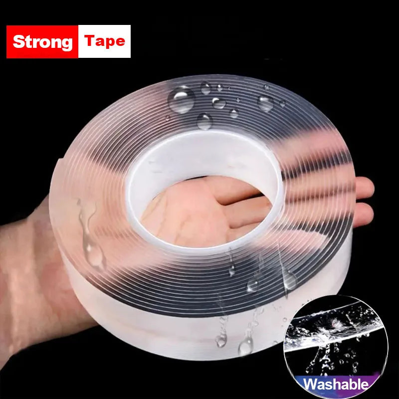 Nano Tape Super Strong Doppelseitiges Klebeband Transparent Wiederverwendbare Wasserdichte Bänder Wärmebeständigkeit Badezimmer Heimdekoration