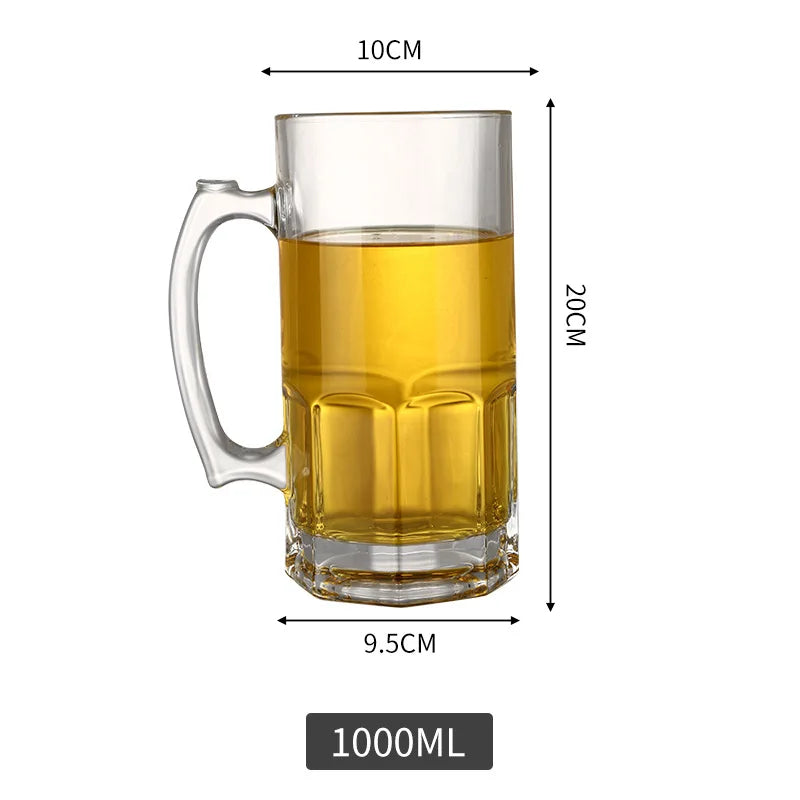 20 - 40oz (600-1200ML) Dickes Glas Hochkapazitäts Transparentes Bierkrug