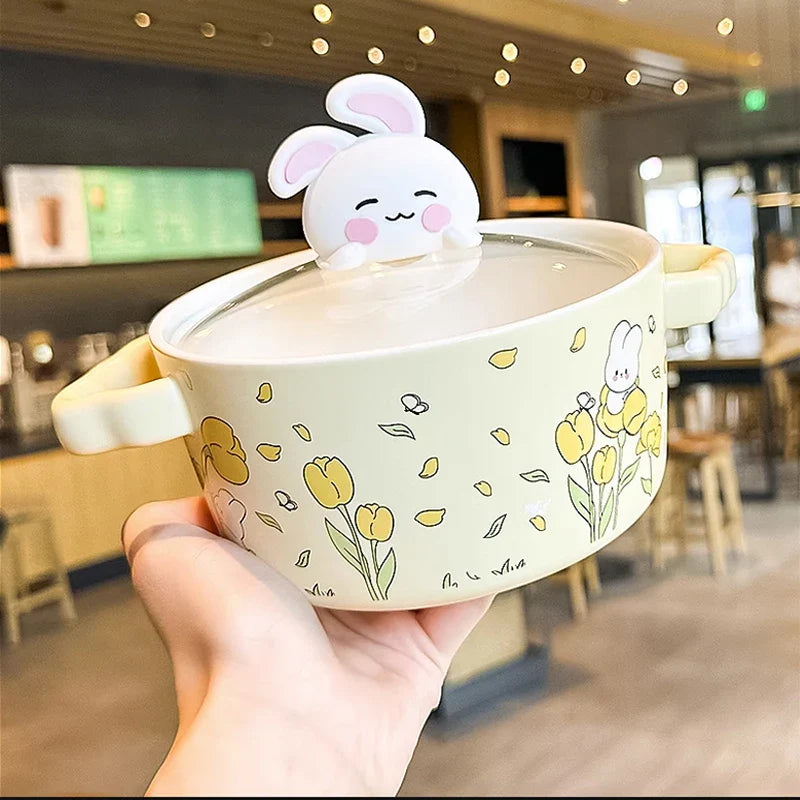Kawaii Bunny Ramen Schüssel mit Deckel