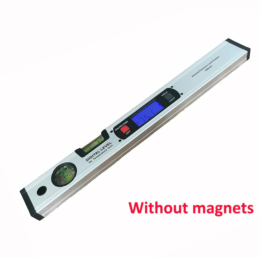 Digitaler Protractor Winkelmesser | 360° Elektronisches Neigungsmesser mit optionalen Magneten | Wasserwaage & Gefälle Testlineal - 400mm Länge