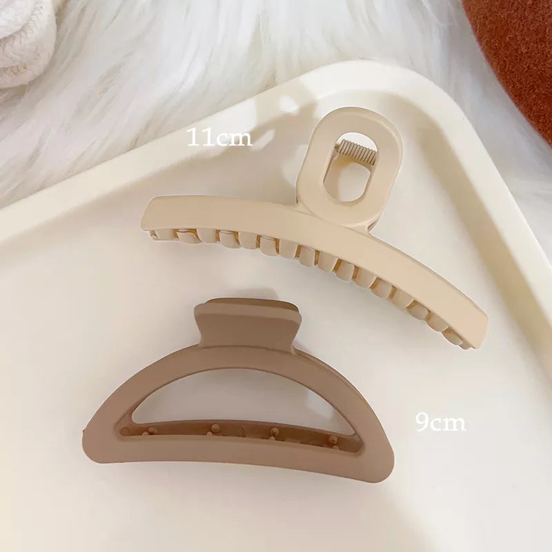 Kopfbedeckung Set Neue Damenmode Krallenclip Kaffee Schwarz Acryl Große Haarklammer Koreanisch Für Mädchen Clip Barrette Haarschmuck