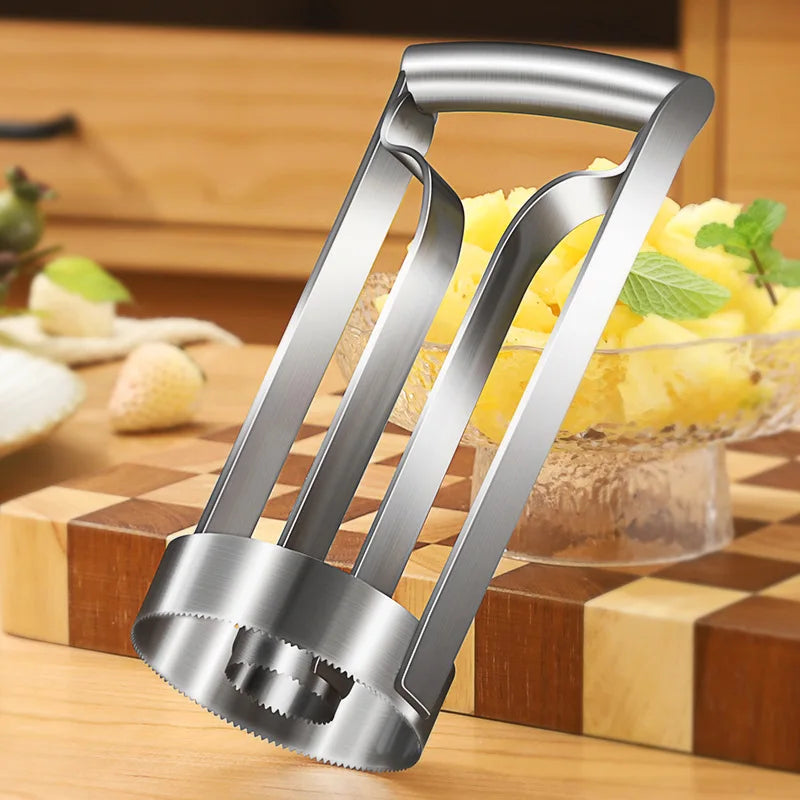 Edelstahl Ananas Fleischentferner und Kern-Schäler - Schnelles und einfaches Ananasmesser
