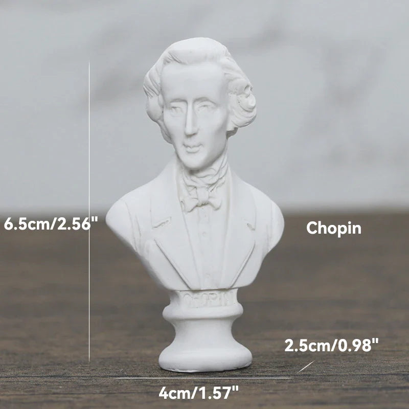 Griechische Mythologie Gott Göttin Held David Venus Mozart Büste Figurine Skulptur Statue Gips Skizze Übungsmodell Raumdekoration