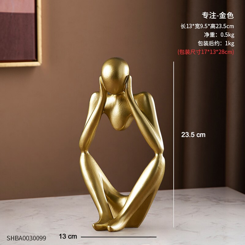 Goldene dekorative Tierstatue