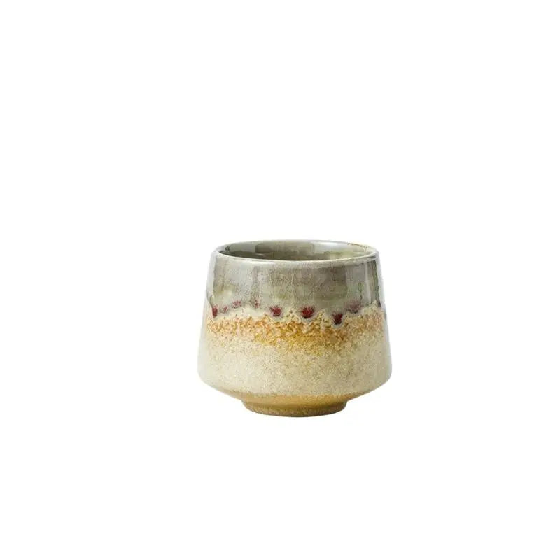 Keramische Kaffeetasse im kreativen Lattebecher Kaffeetasse Japanisch Vintage Frühstück Milchbecher 200ml