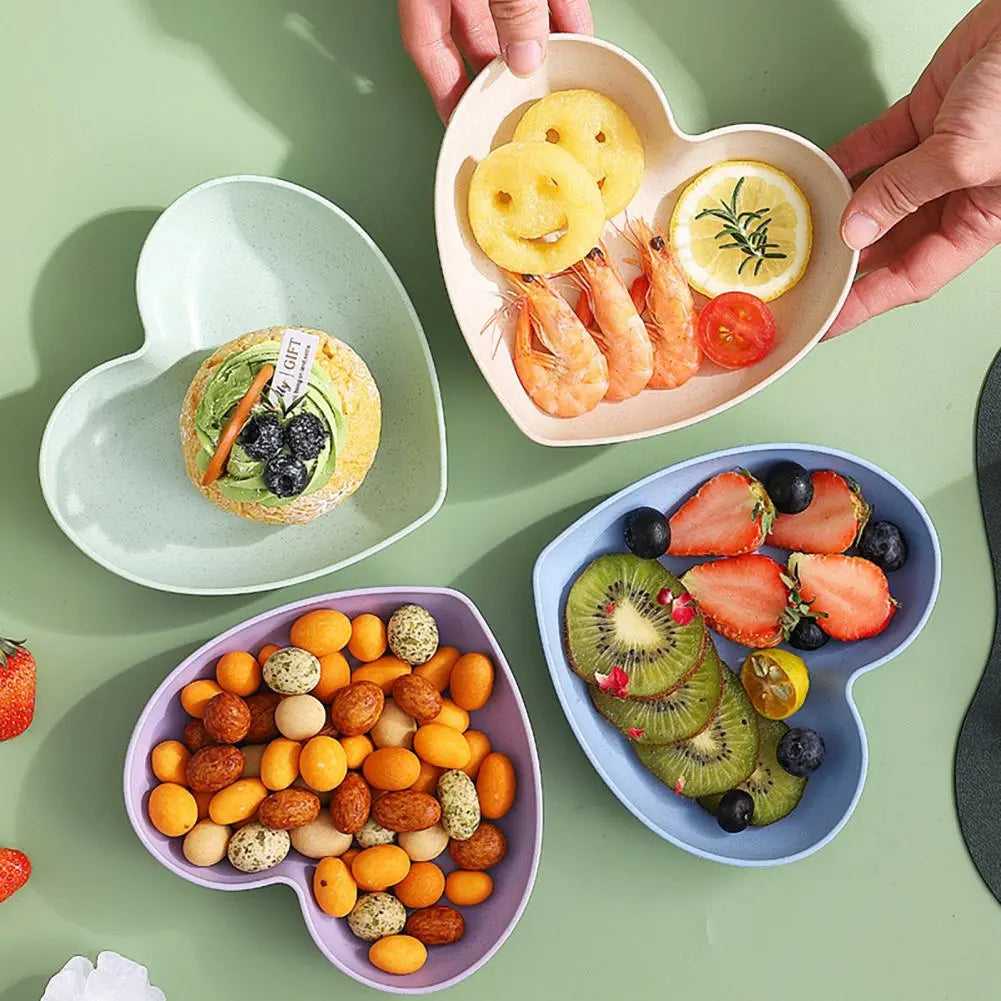 Herzförmige Snackteller Set