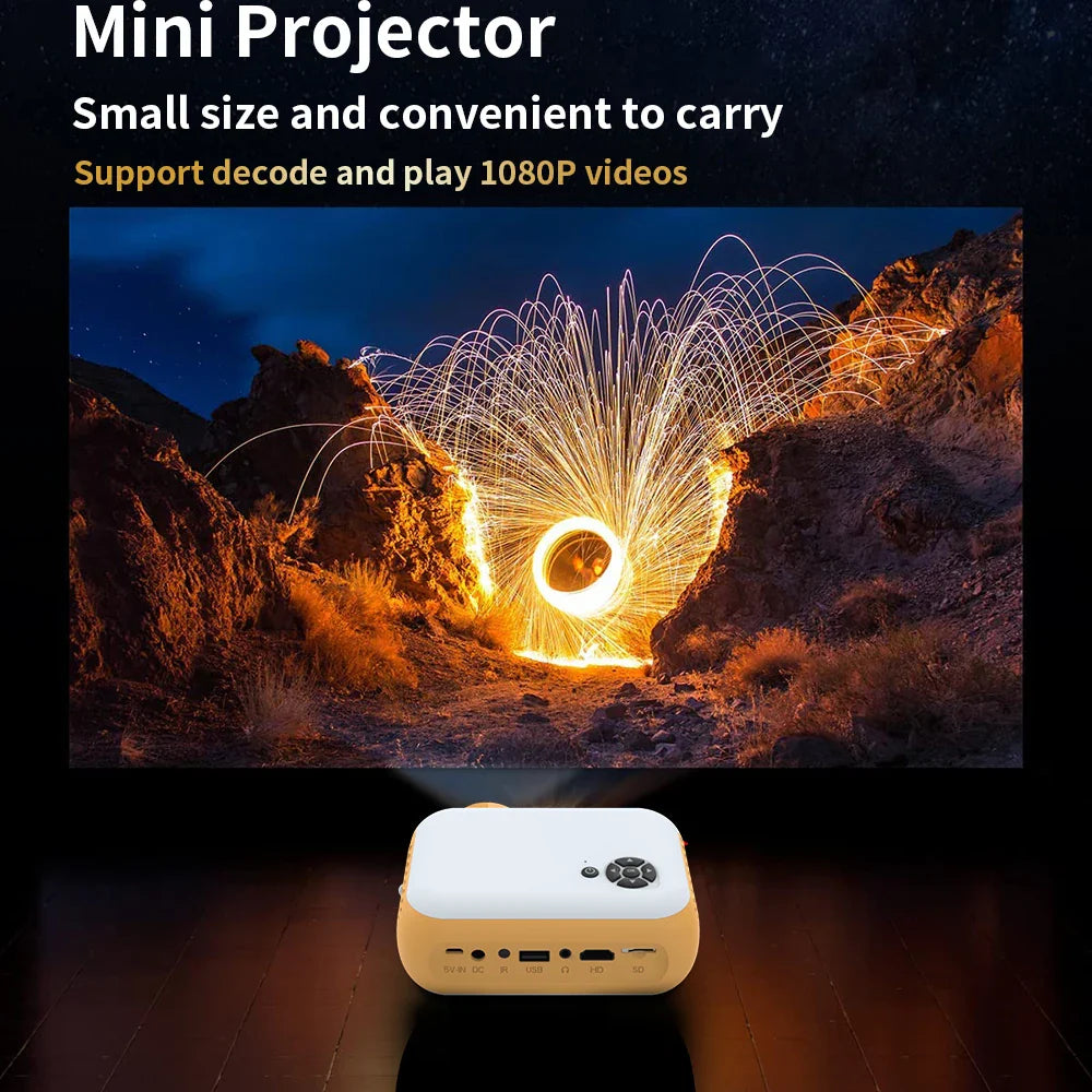 Sandsberg | A10 LED Mini 3D Projektor 4K 1080P Heimkino HDMI Smart TV