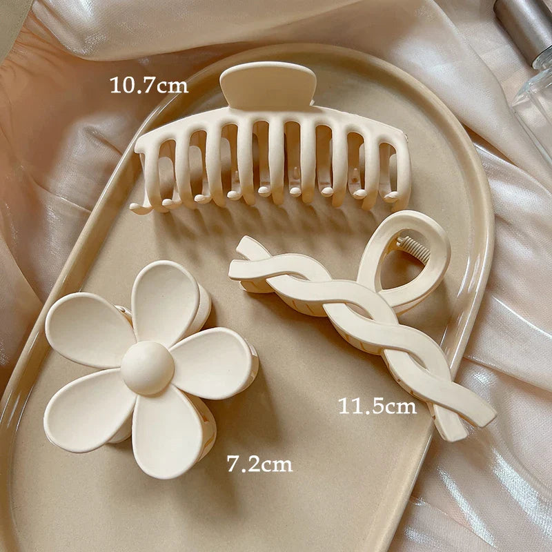Kopfbedeckung Set Neue Damenmode Krallenclip Kaffee Schwarz Acryl Große Haarklammer Koreanisch Für Mädchen Clip Barrette Haarschmuck
