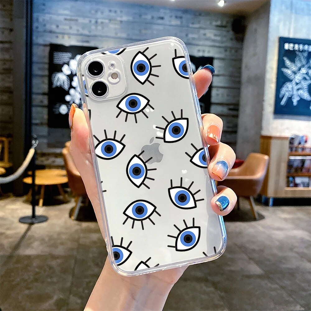 Transparente Handyhülle mit Lucky Eye-Print (V2)