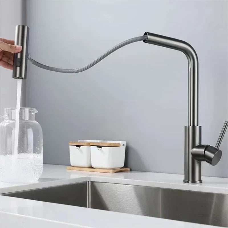 Küchenarmatur – herausziehbare Wasserfall-Handbrause