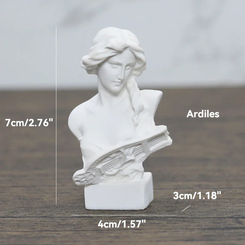 Griechische Mythologie Gott Göttin Held David Venus Mozart Büste Figurine Skulptur Statue Gips Skizze Übungsmodell Raumdekoration
