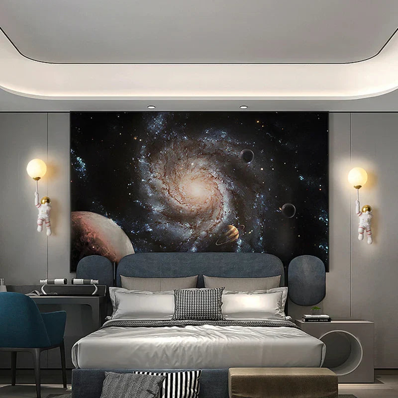 Kinderzimmer Wandleuchte Harz Astronaut G9 Glühbirne Raumfahrer Junge Schlafzimmer Nachttischlampen AC110V 220V