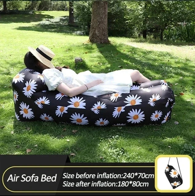 Schnell aufblasbares Luftsofa-Bett: Trend Outdoorschlafsack mit lässigem Strandsofa-Design | Hochwertiges 240*70cm aufblasbares Luftkissen