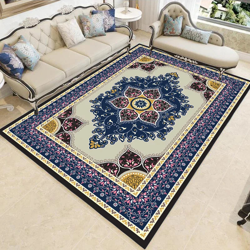 Nordic Schlafzimmer Dekor Teppiche rutschfest Waschbar Veranda Boden Matte Esszimmer Lounge Teppich Retro Ethnischen Stil Teppiche für Wohnzimmer
