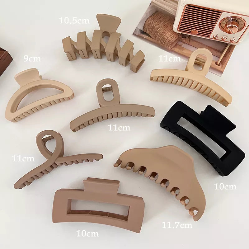 Kopfbedeckung Set Neue Damenmode Krallenclip Kaffee Schwarz Acryl Große Haarklammer Koreanisch Für Mädchen Clip Barrette Haarschmuck