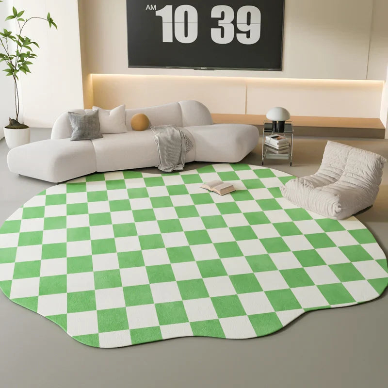 Sandsberg | Sara Luxe Irregulärer Pink Fluffy Teppich – Weich und stilvoll für Schlafzimmer und Wohnzimmer
