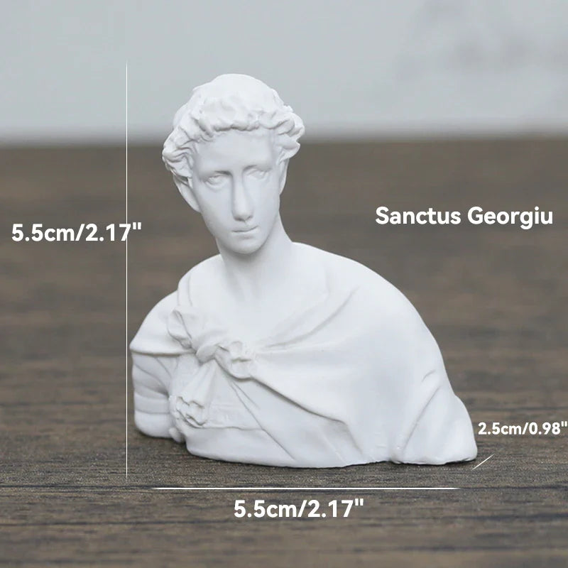 Griechische Mythologie Gott Göttin Held David Venus Mozart Büste Figurine Skulptur Statue Gips Skizze Übungsmodell Raumdekoration