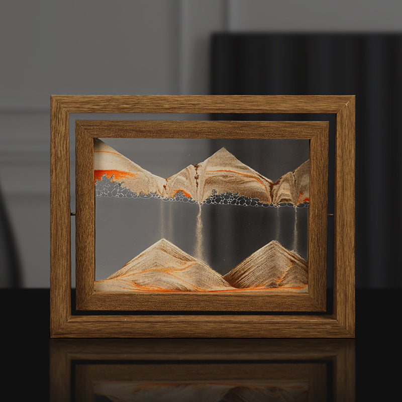 Rotierende 3D-Sandmalerei aus Holz
