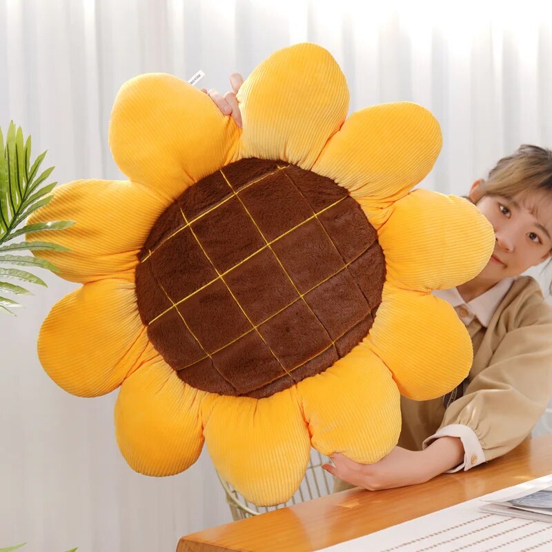 Sonnenblume Plüsch Pflanze Sitzkissen