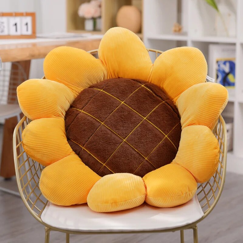 Sonnenblume Plüsch Pflanze Sitzkissen