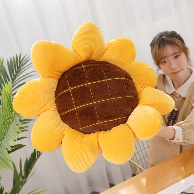 Sonnenblume Plüsch Pflanze Sitzkissen