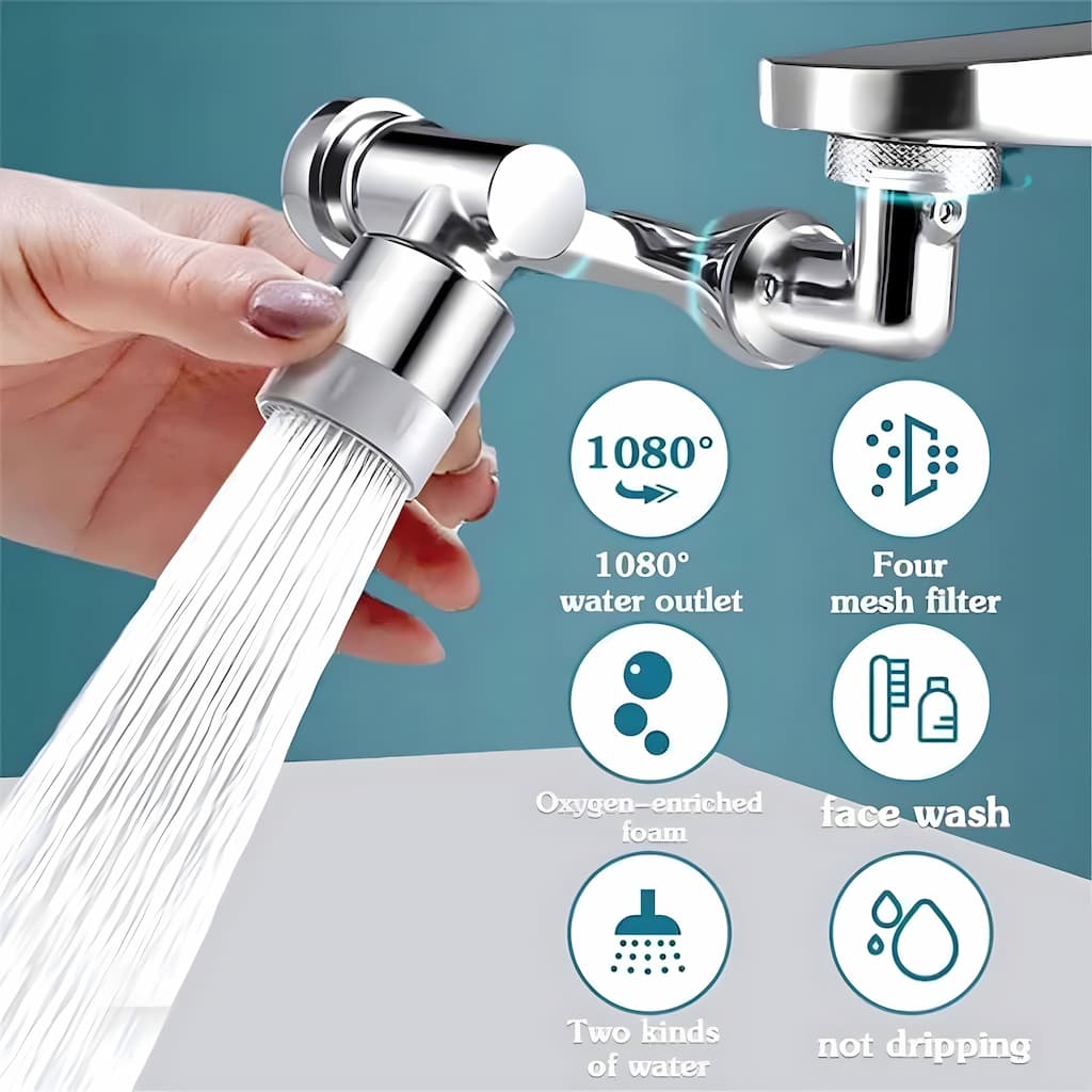 Sandsberg Gratis | Farea™ - Universal Drehbarer 1080°-Wasserhahnaufsatz