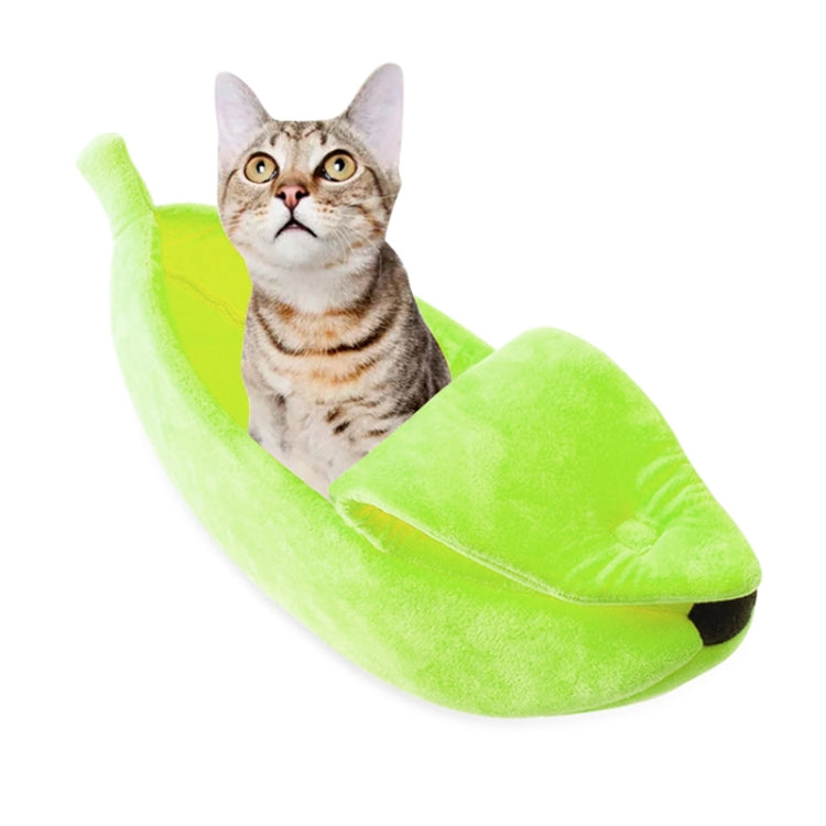Sandsberg | Creative Kennel Banana Shape Cat Litter Winter Warm Pet Nest, Größe:XL(Grün)