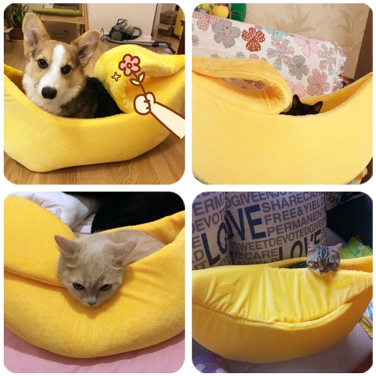 Sandsberg | Creative Kennel Banana Shape Cat Litter Winter Warm Pet Nest, Größe:XL(Grün)