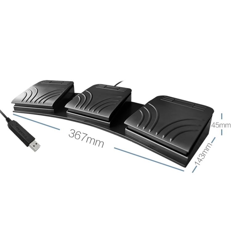 Sandsberg | FS2020TU CF Fußschalter Fußpedal Keyboard Steuerung Maus Spiel Combo Pedal (Mechanischer Sound)